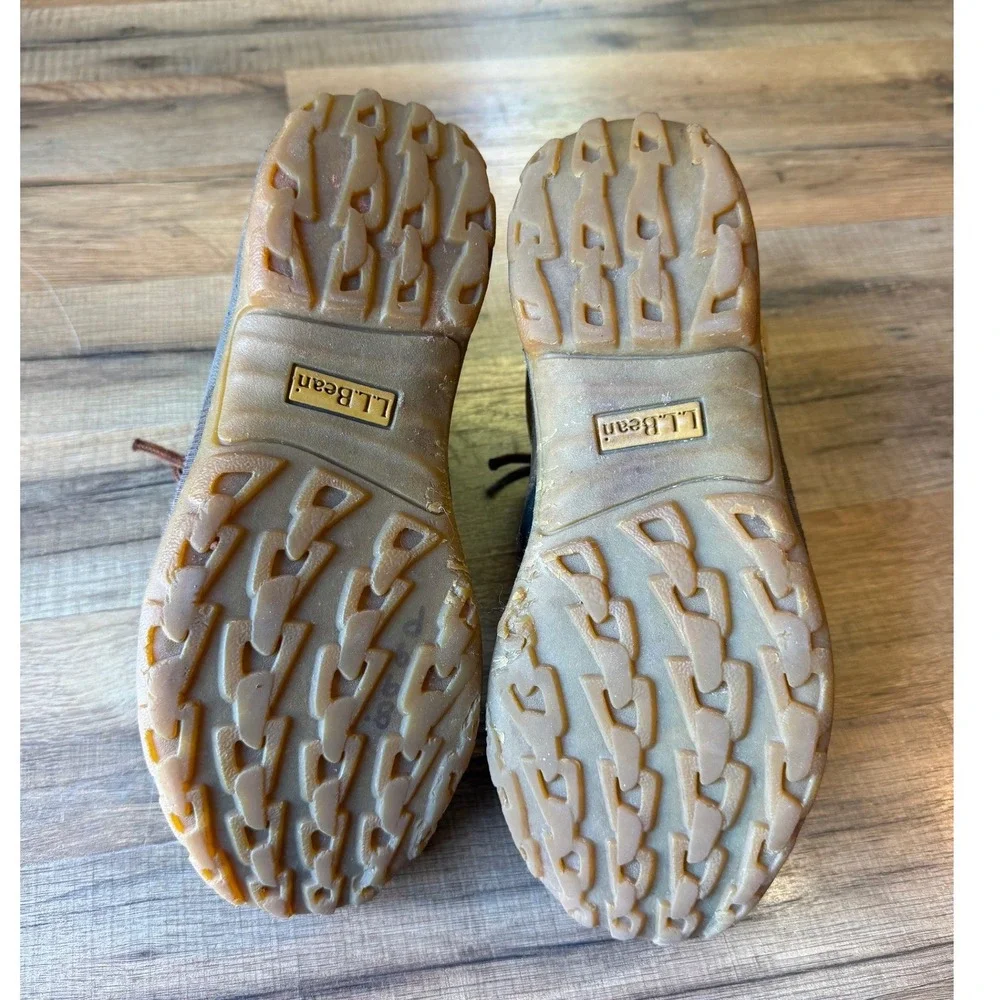 LL Bean Storm Chaser Duck Boots Tan Leather Waterproof Women 8.5 Gorpcore